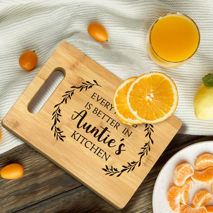 FONDCANYON Bamboo Cutting Board Kitchen Decor Brown Aunt Gift