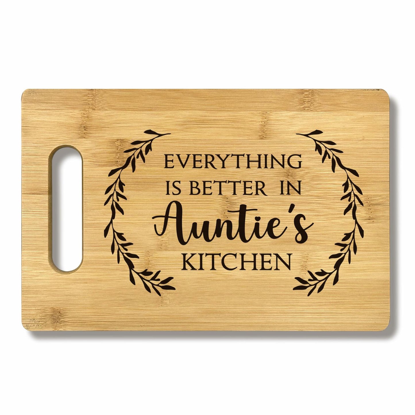 FONDCANYON Bamboo Cutting Board Kitchen Decor Brown Aunt Gift