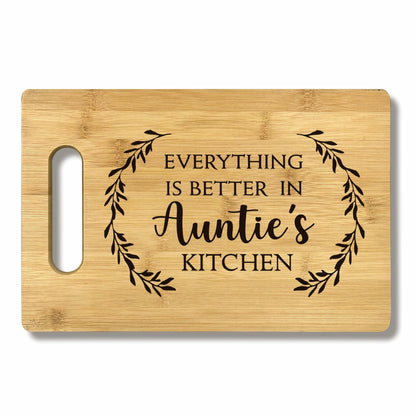 FONDCANYON Bamboo Cutting Board Kitchen Decor Brown Aunt Gift