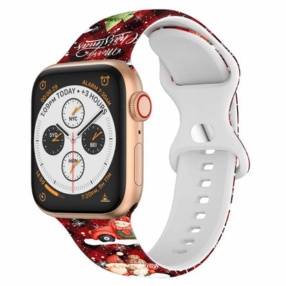 msausyr Christmas Silicone Sport Band Compatible Apple Watch 38-49mm D-22