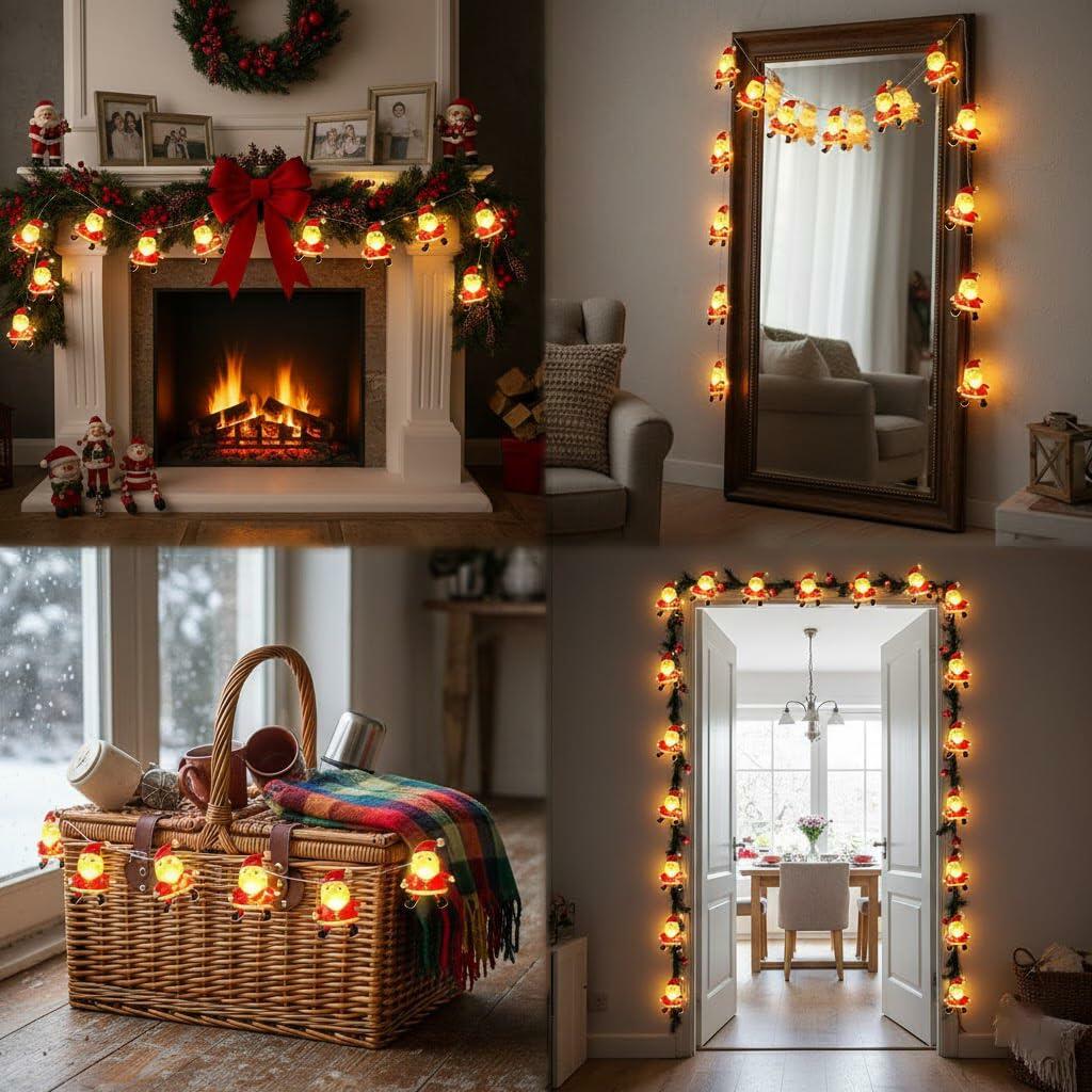 Joygoods 2 Pack 7FT 20LED Battery Operated Fairy String Lights Warm White