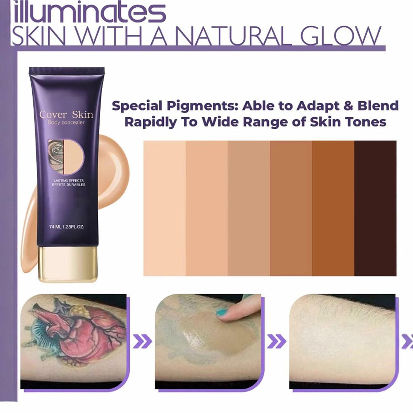 Generic All Over Complexion Perfector for Body 2 Pcs 2.5 Fl Oz