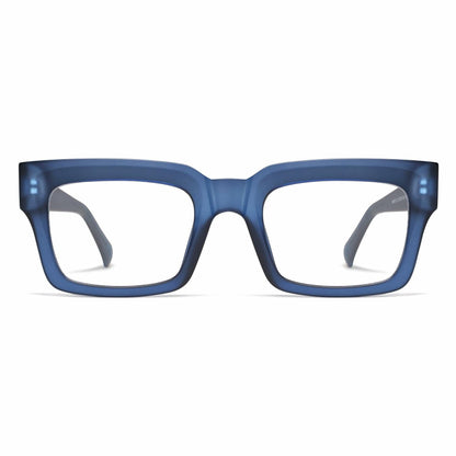 AMOMOMA Retro Square Blue Light Blocking Reading Glasses TR90 1.5 Strength