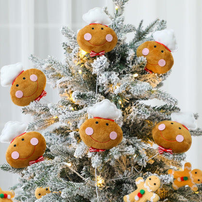 Wavwavw 6pcs Chef Gingerbread Man Xmas Tree Picks Multi Color 12.2in