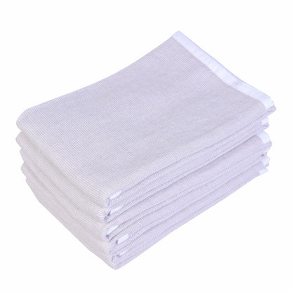 Yourtablecloth Cotton Kitchen Dishtowel Set 18x28 Light Green 5 Pack