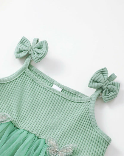 Renotemy Girl Flower Dress White Sleeveless Tutu Sundress Size 3-4T