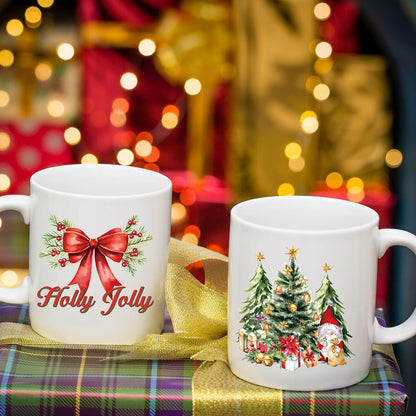 AFRITEE Christmas UV DTF Cup Wraps 20 Sheets 16oz Red Farmhouse Cow Elk