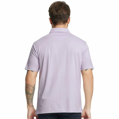 Rouen Mens Polo Shirt Quick Dry Moisture Wicking Lavender Heather Size XXL
