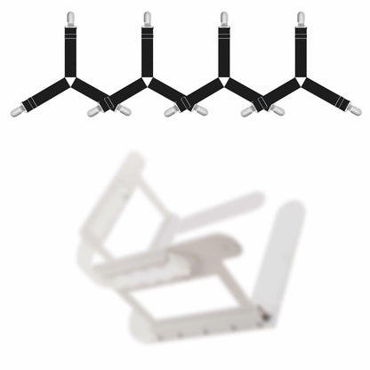 Heuihm Bed Sheet Holder Straps 4pcs Lock Strip Fit All Mattress White Medium