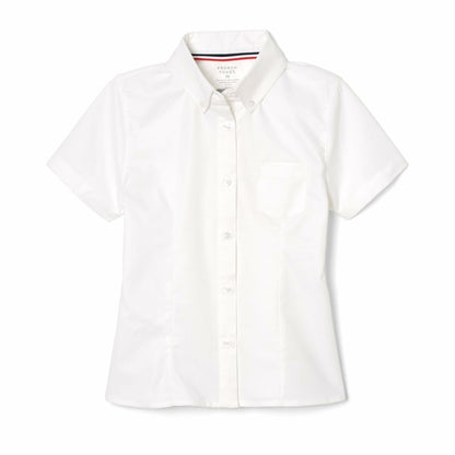 French Toast Girls Short Sleeve Button Down Oxford White Size 4