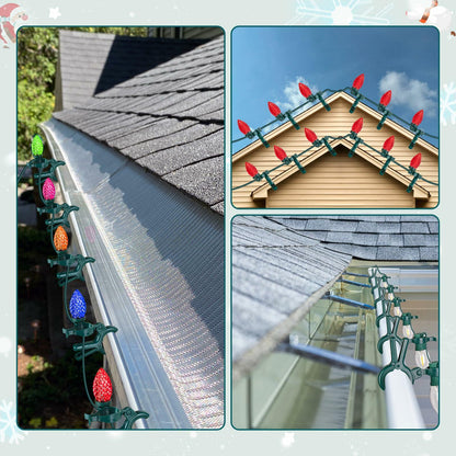 C7 C9 Christmas Light Spring Clips 50pcs for E12 E17 Mini Lights Outdoor