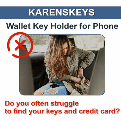 KARENSKEYS 2PCS Key Sleeve Stretchy Keys Organizer Slim Card Holder Pink