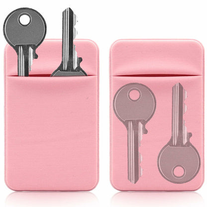 KARENSKEYS 2PCS Key Sleeve Stretchy Keys Organizer Slim Card Holder Pink