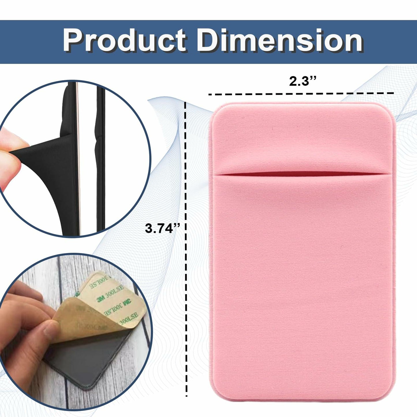 KARENSKEYS 2PCS Key Sleeve Stretchy Keys Organizer Slim Card Holder Pink