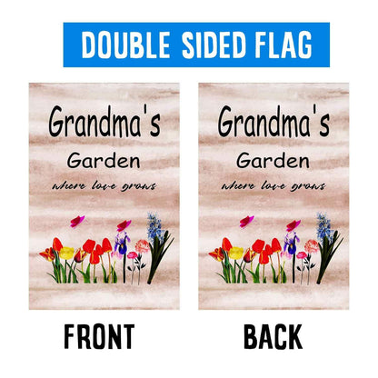 ZQLFDGD FANDEER Grandma's Garden Outdoor Flag 12x18in Double Sided Nylon