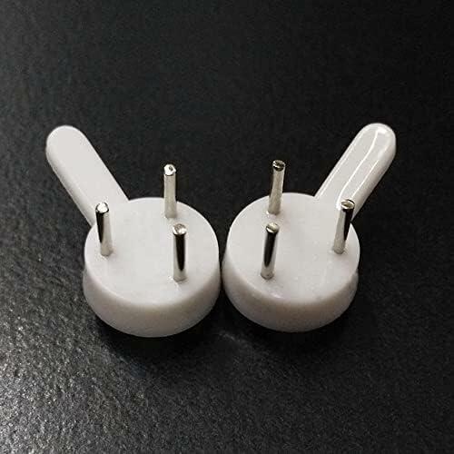 Galepromot 10Pcs White Plastic Non-Marking Wall Hooks for Hanging Home Decor