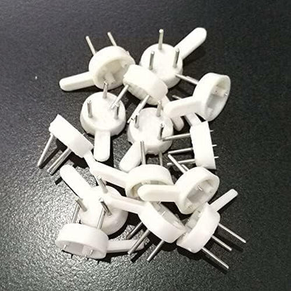 Galepromot 10Pcs White Plastic Non-Marking Wall Hooks for Hanging Home Decor