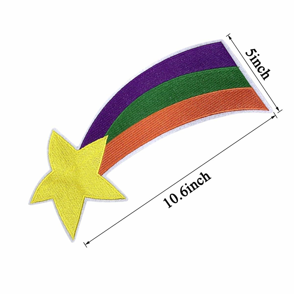 TOMIGO Women Costume Accessories Hot Pink Headband Rainbow Star Patch 1 Count