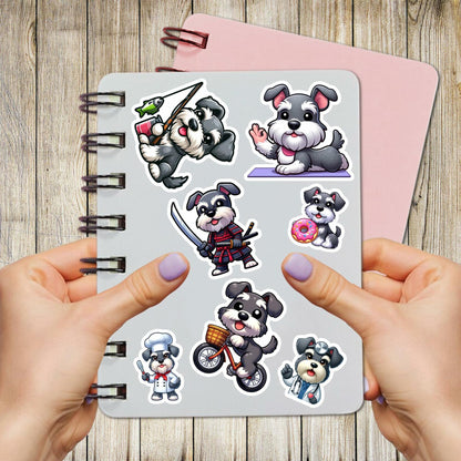 BIGZORO Schnauzer Dog Stickers Pack 50 PCS Waterproof Vinyl Decals