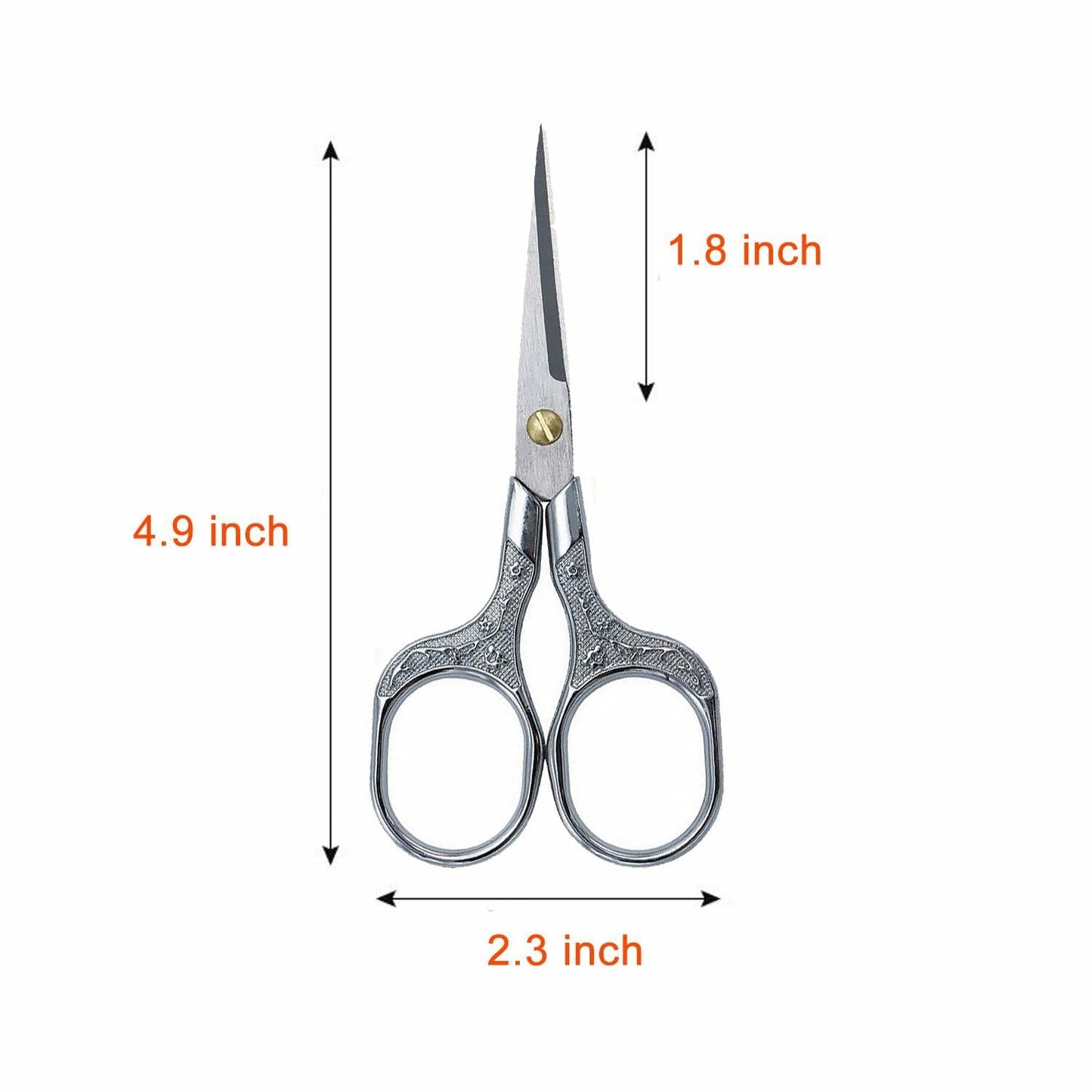 ABAJI Mini Scissors Stainless Steel Blade Metal Handle 2 Pack Office Craft