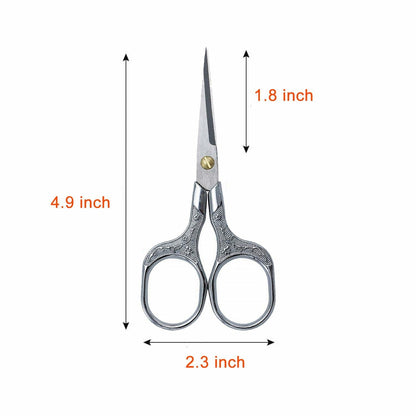 ABAJI Mini Scissors Stainless Steel Blade Metal Handle 2 Pack Office Craft