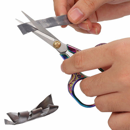 ABAJI Mini Scissors Stainless Steel Blade Metal Handle 2 Pack Office Craft