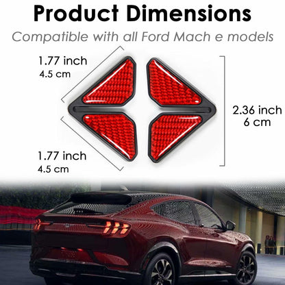 Carbon Fiber Car Door Corner Anti-Collision Strips 2 Pack for Mustang Mach-E