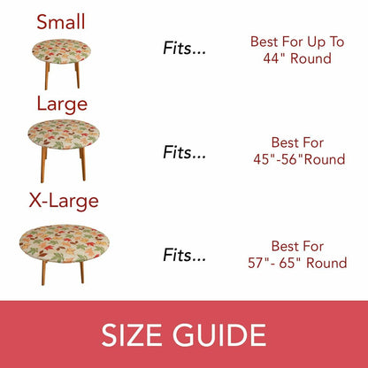 Covers For The Home Deluxe Elastic Edged Vinyl Fitted Table Cover Red Large
