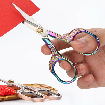 ABAJI Mini Scissors Stainless Steel Blade Metal Handle 2 Pack Office Craft