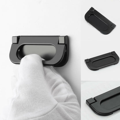 Evionlin Flush Pull Handles 2 Pack Black Recessed Drawer Cabinet Pulls
