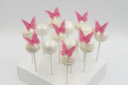 Unbranded x24 3D Double Shad Edible Wafer Butterflies for Cake Cupcakes