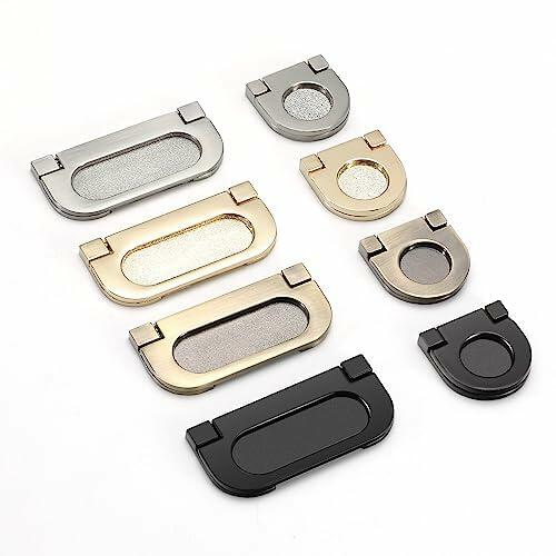 Evionlin Flush Pull Handles 2 Pack Black Recessed Drawer Cabinet Pulls
