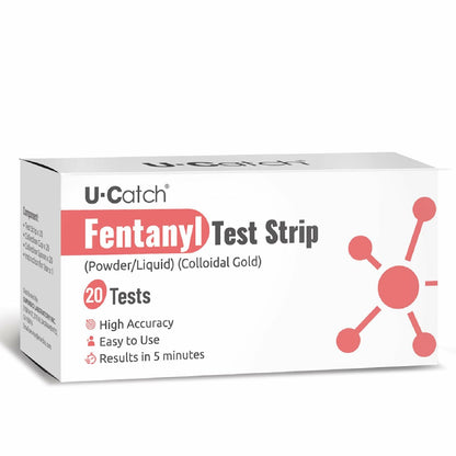 U Catch Fentanyl Test Strips 20 Pack Sensitive Fast Results Powder Liquid