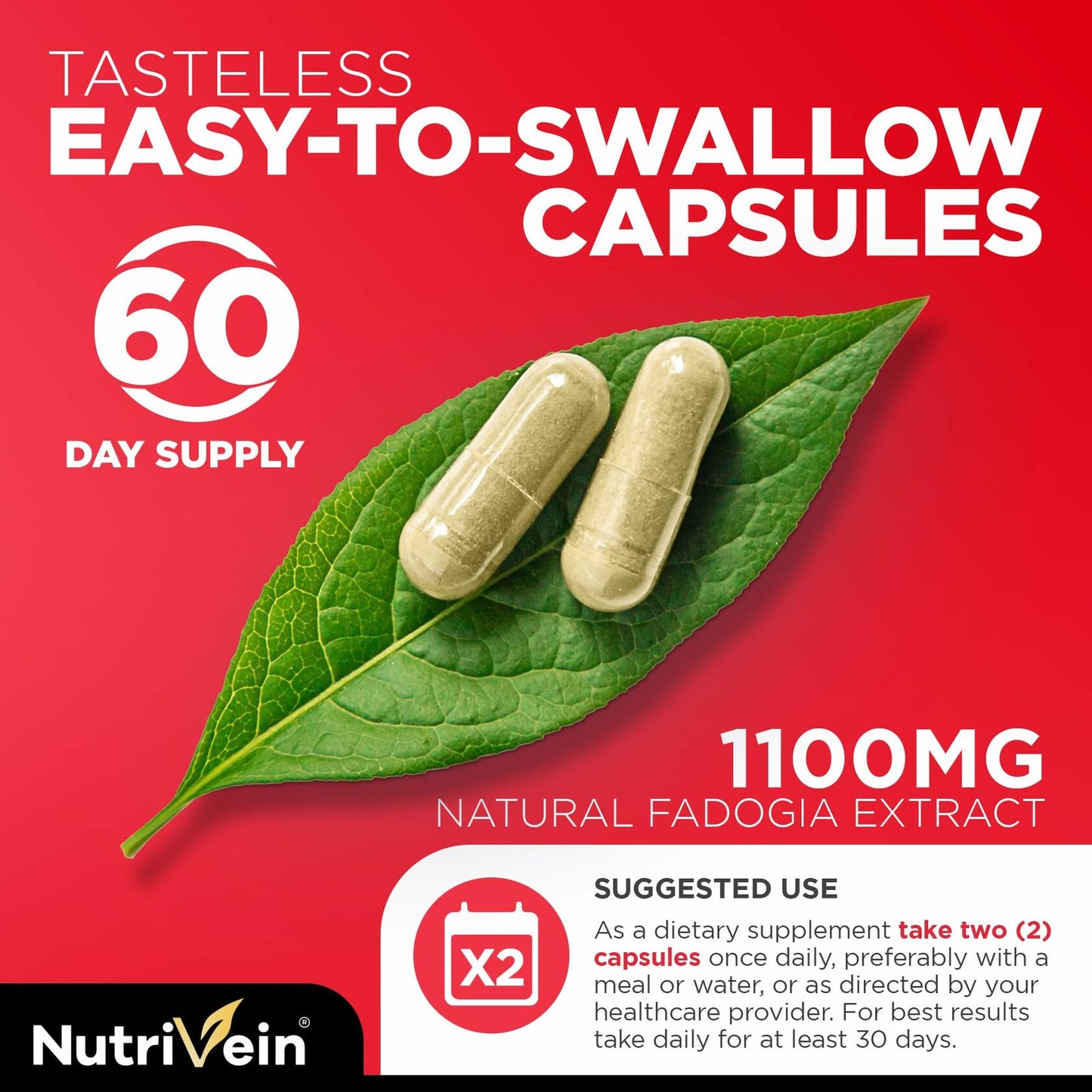 BestBy10/25 Nutrivein Fadogia Agrestis Tongkat Ali Turkesterone 1100mg 120 Caps