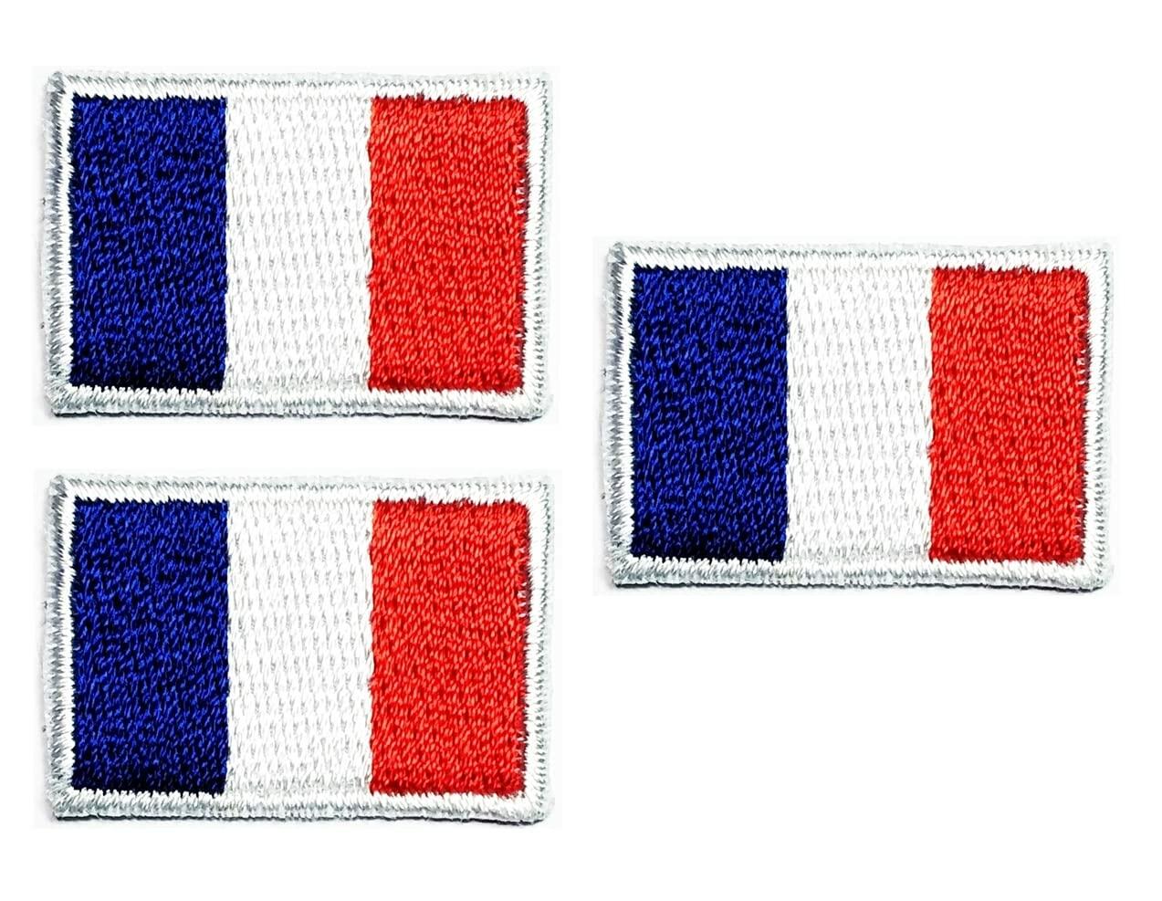 Truly Mini France Flag Embroidered Patch Sew On Applique 0.6x1.1 Inch
