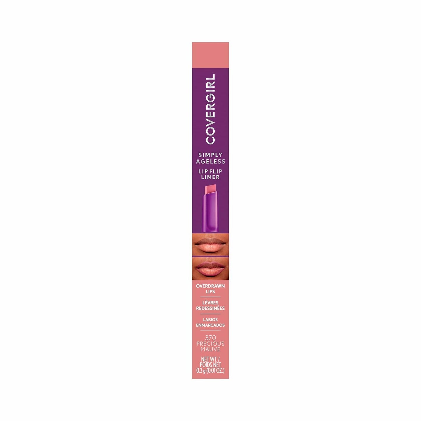 COVERGIRL Simply Ageless Lip Flip Liner, Precious Mauve, Pack of 1
