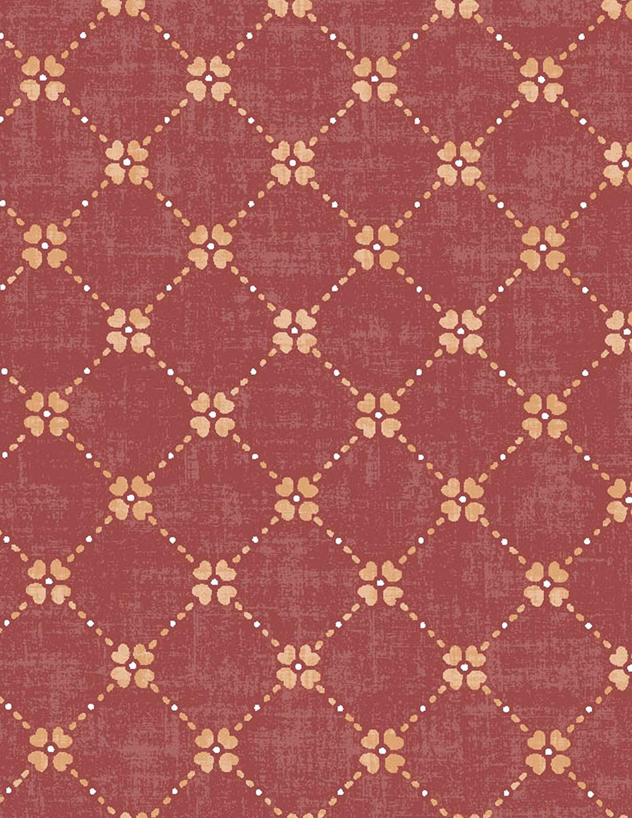 Flannel Backed Vinyl Tablecloth 60x120 Oblong Diamond Rust Pattern