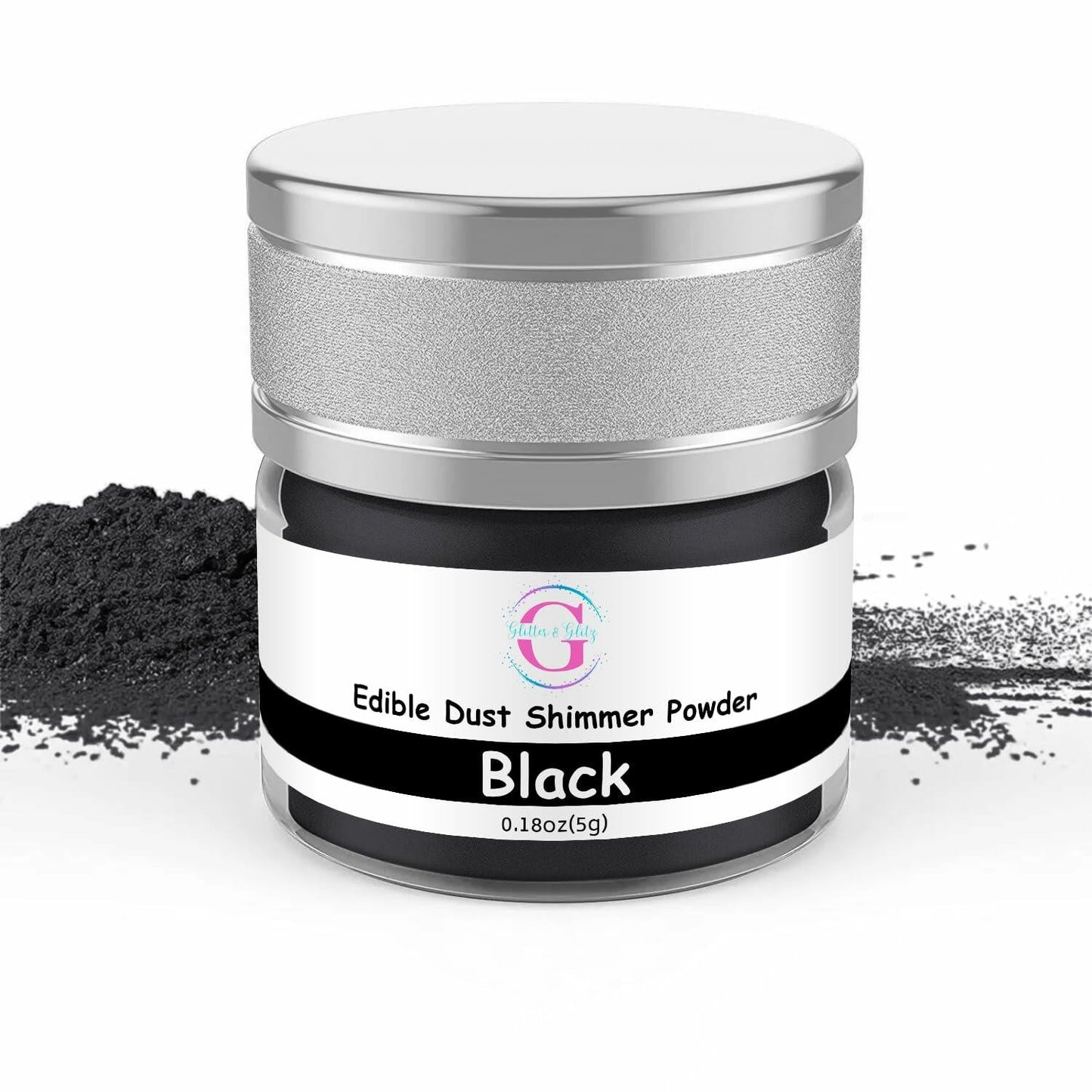 Glitter & Glitz Edible Drink Glitter Luster Dust Black 5g Cocktails Baking