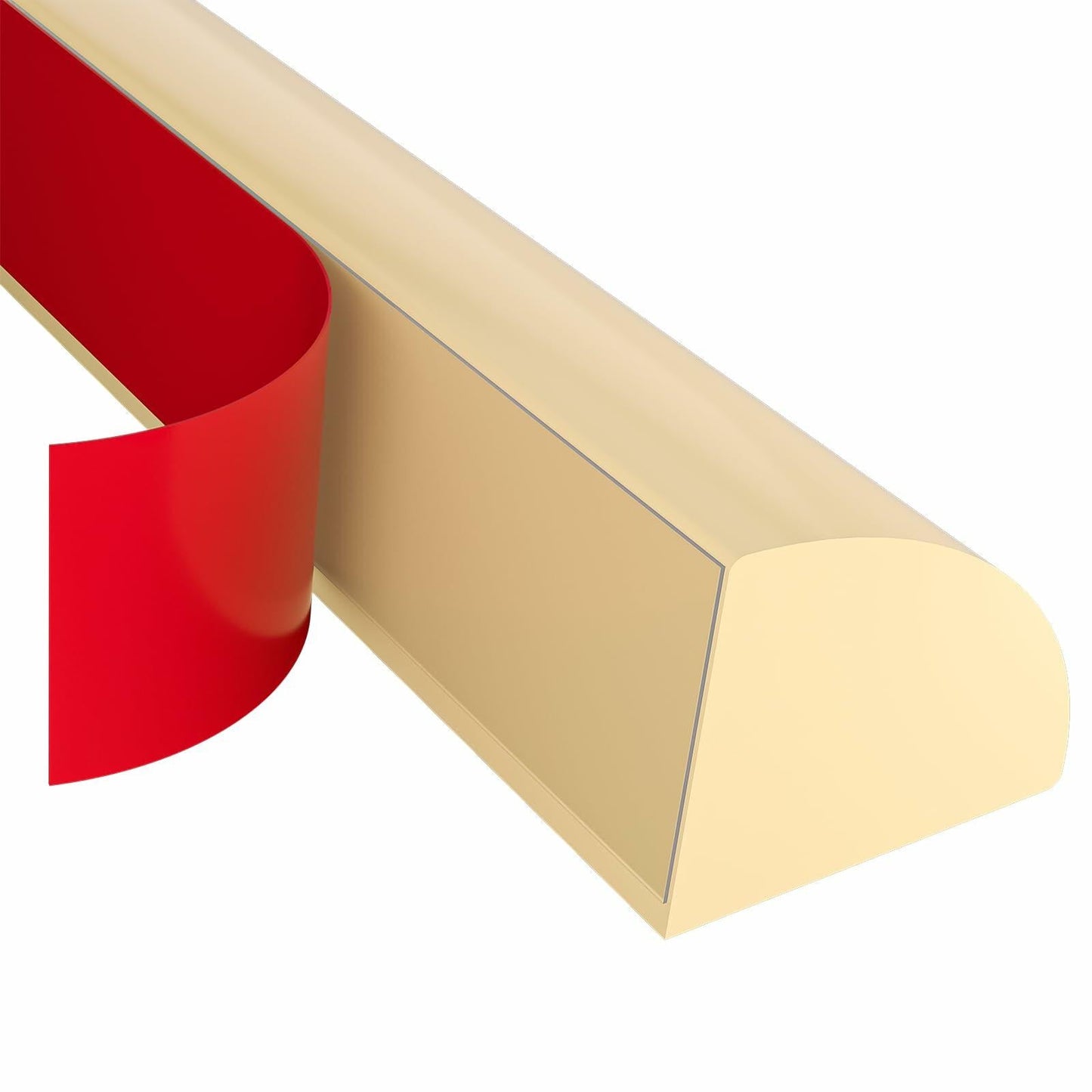 Risunpet Flexible Rubber Quarter Round Molding Peel & Stick Bathtub Trim 155in