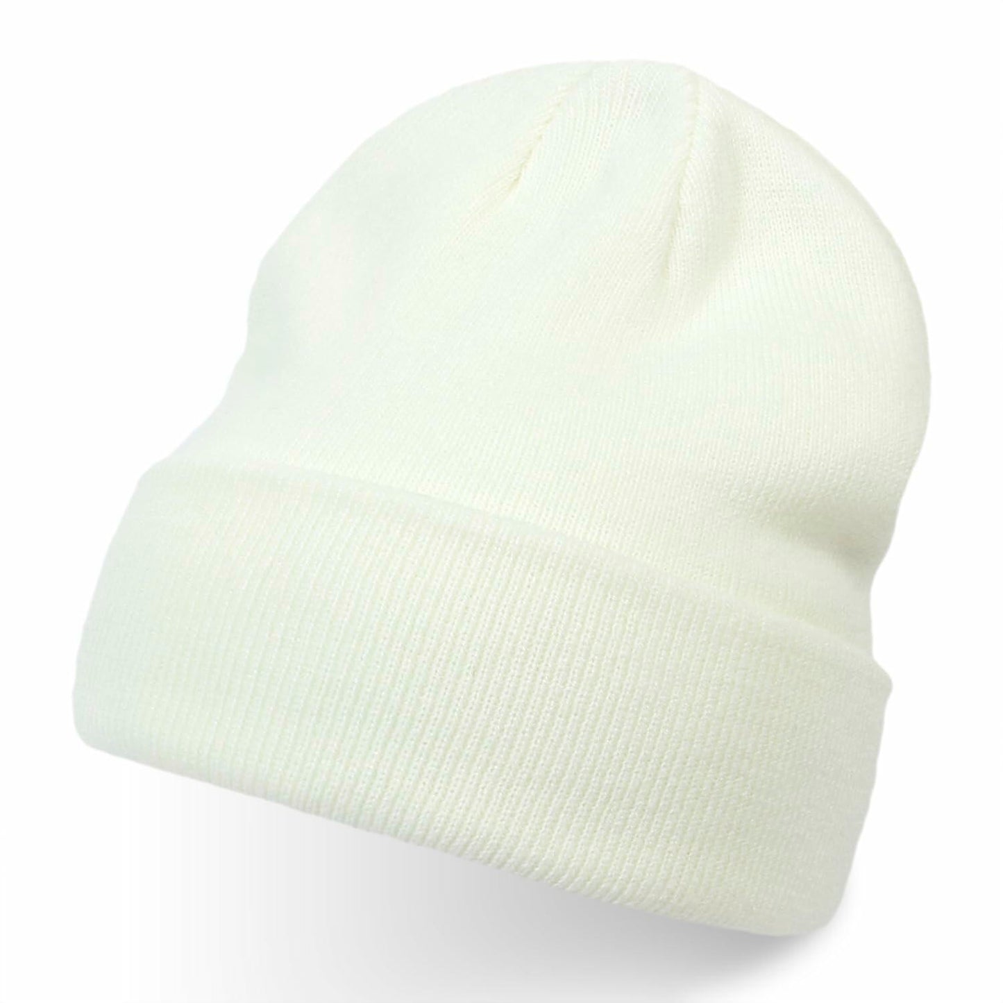 Zion Praiser 2PCS Family Beanie Hat Winter Knitted Warm Parent-Child White