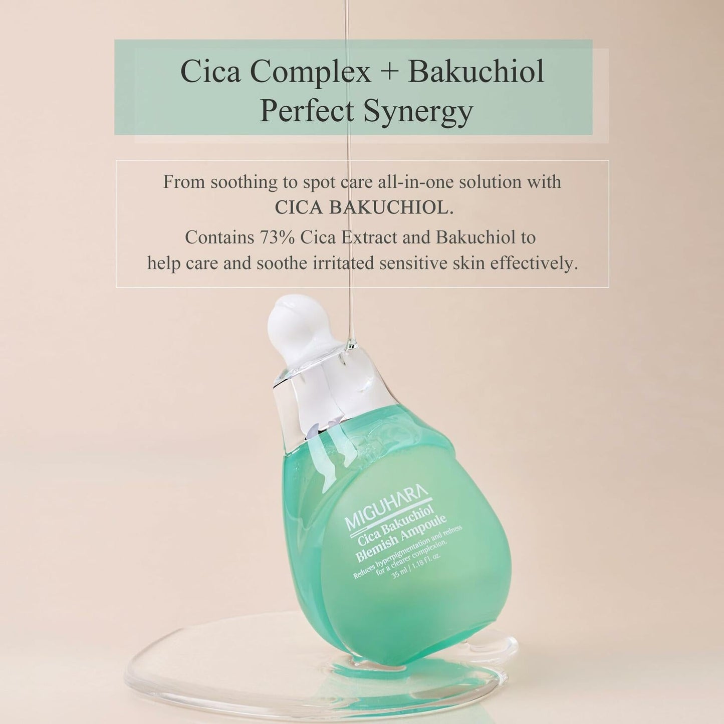 Cica Bakuchiol Blemish Ampoule | Korean Skincare Ampoule (35ml/1.18 fl.oz.)