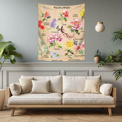 dueeia Vintage Floral Tapestry Wall Hanging 51.2x59.1 Polyester E
