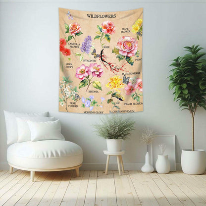 dueeia Vintage Floral Tapestry Wall Hanging 51.2x59.1 Polyester E