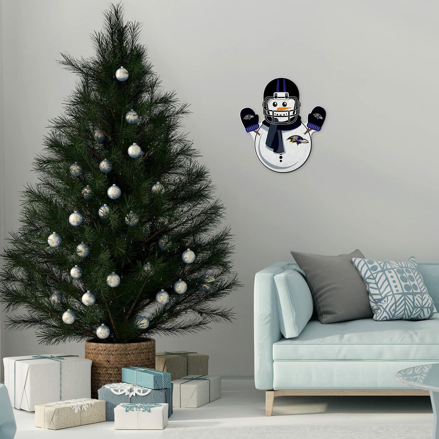 Rico Industries NFL Baltimore Ravens Snowman Shape Felt Pennant Decor