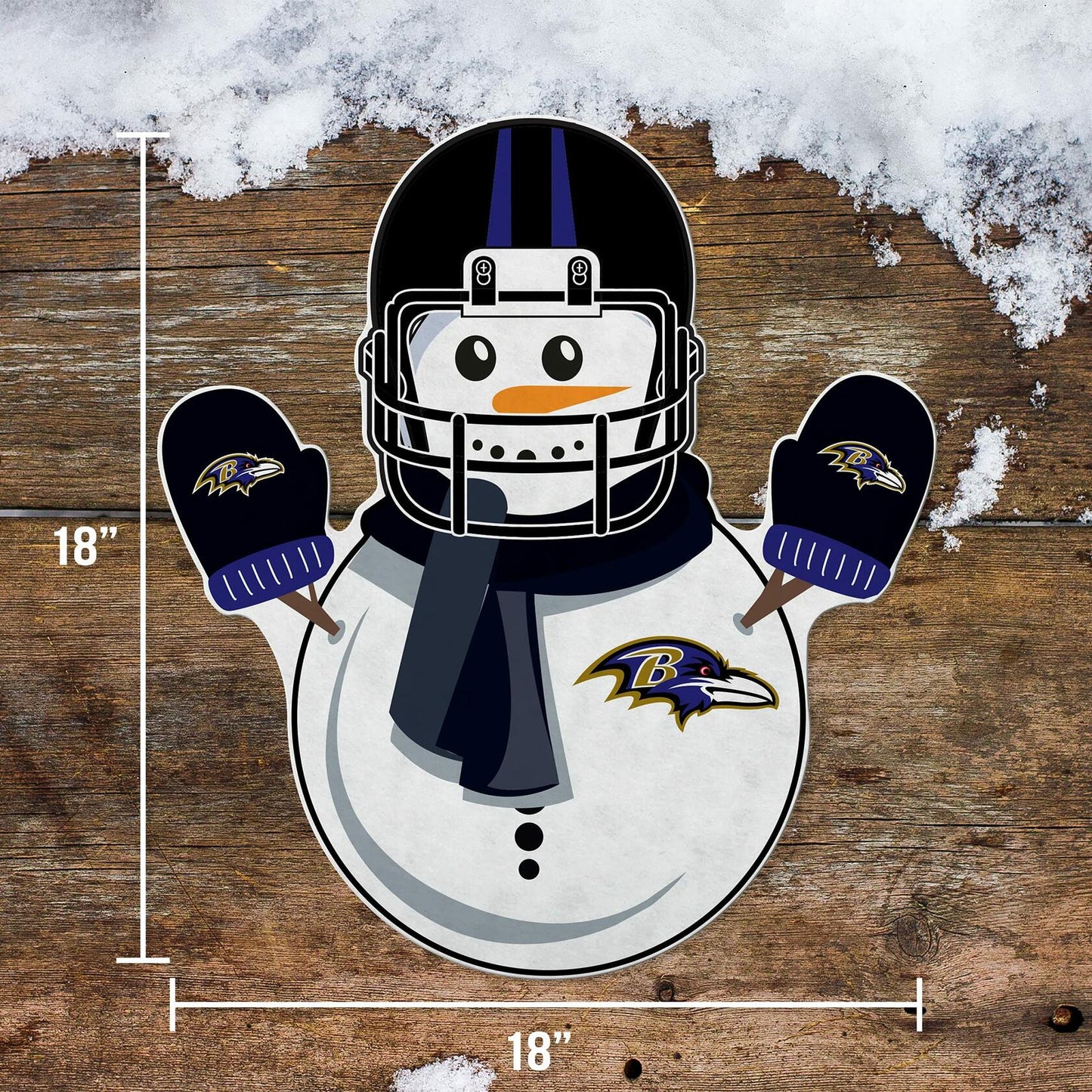 Rico Industries NFL Baltimore Ravens Snowman Shape Felt Pennant Decor