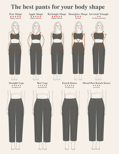 Bamans Wide Leg Dress Pants High Elastic Waist Curvy Women Black Size S