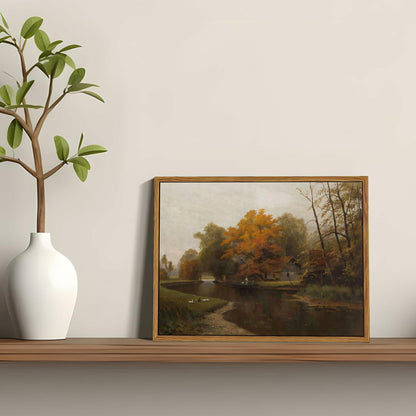 raiqtols Floating Framed Vintage Monet Canvas Wall Art 8x10 inch Art Garden
