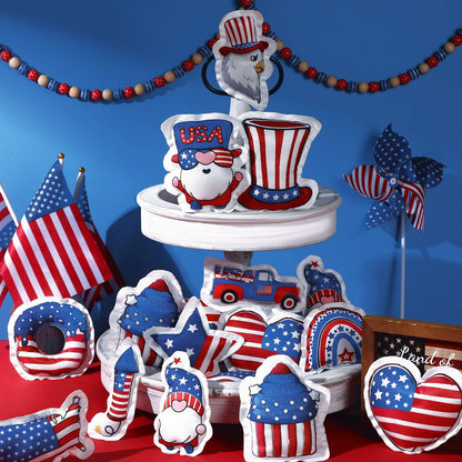 Oudain 24 Pc 5" Patriotic Star Ornaments Red White Blue Independence Day