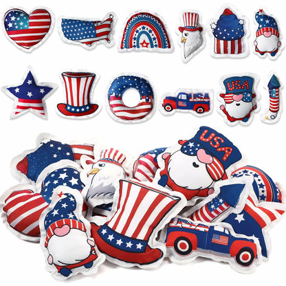Oudain 24 Pc 5" Patriotic Star Ornaments Red White Blue Independence Day
