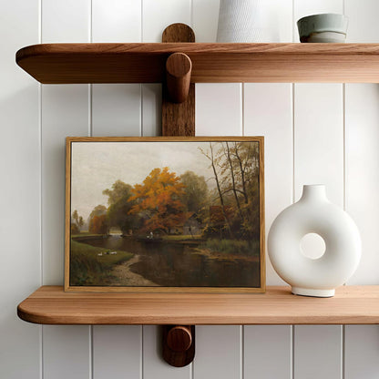 raiqtols Floating Framed Vintage Monet Canvas Wall Art 8x10 inch Art Garden